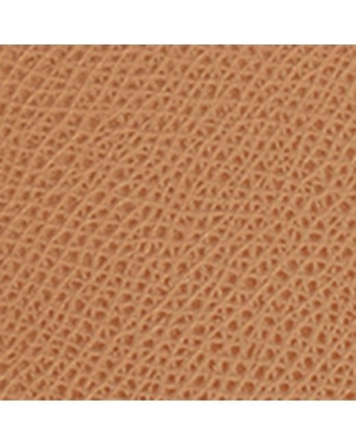Aspinal Brown Small Grained Leather Cosmetics Case