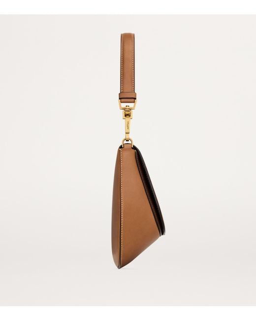 Saint Laurent Brown Leather Voltaire Top-Handle Bag