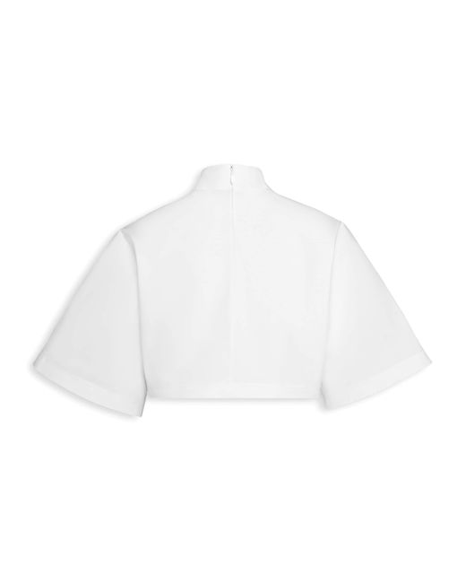 Alaïa White High-Neck Crop Top