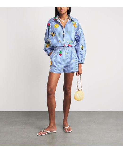Camilla Blue Cotton Magic Of The Mercado Shirt