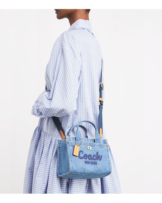 COACH Denim Cargo 20 Tote Bag in Blue | Lyst
