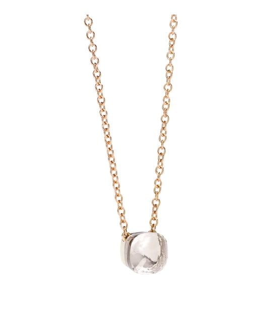 Pomellato Metallic Rose, And Topaz Nudo Necklace