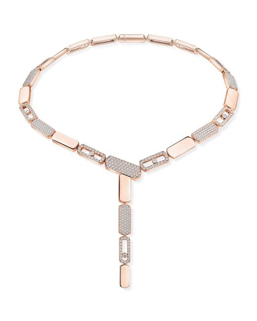 Messika Brown Imperial Move And Diamond Tie Necklace