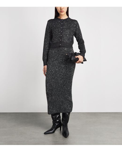 Toccin Black Knitted Sequin Mollie Cardigan