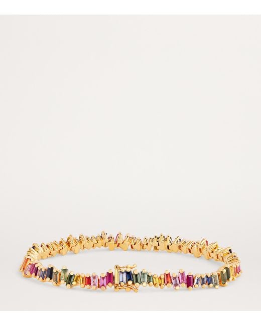 Suzanne Kalan Natural And Sapphire Bold Tennis Bracelet