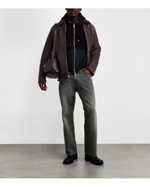 Rag & Bone Brown Shearling-Collar Jacket for men