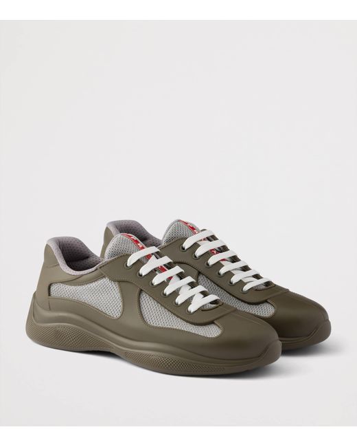 Prada Green Rubber America's Cup Sneakers for men