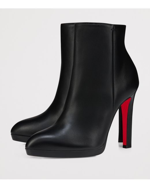 Christian Louboutin Black Fannylove Leather Ankle Boots 120