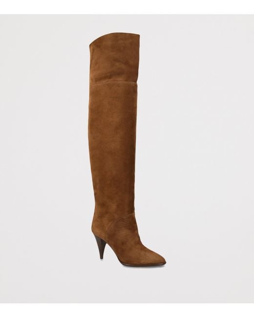 Casadei Brown Suede Venus Over-The-Knee Boots