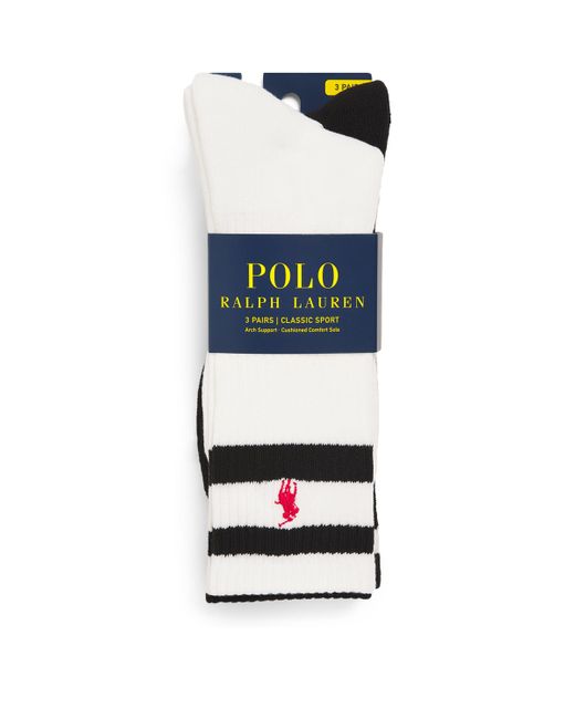 Polo Ralph Lauren Blue Classic Stripe Crew Socks for men