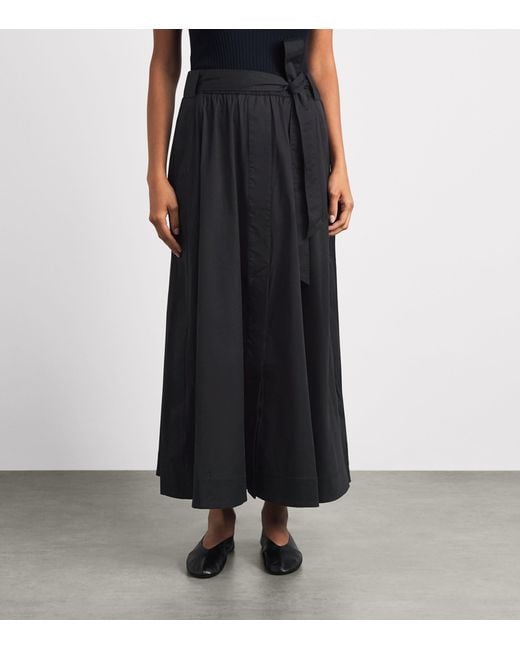 ME+EM Black Belted Maxi Skirt