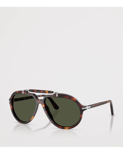 Persol Green Senna Series Pilot Sunglasses