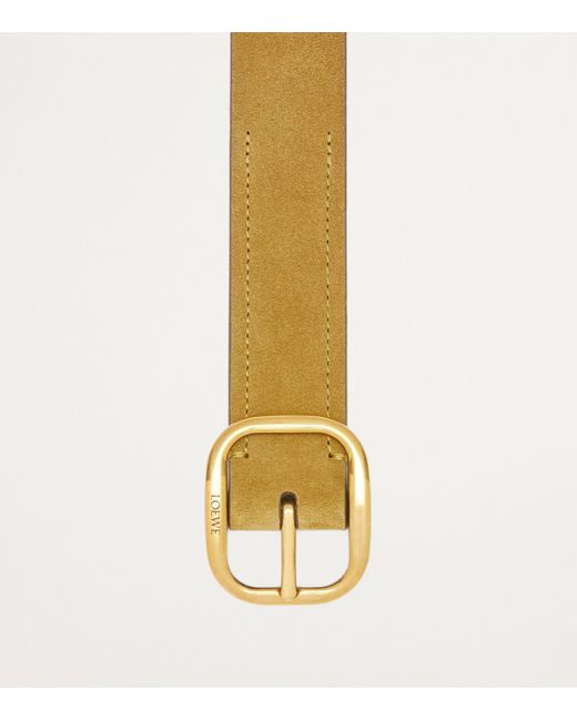 Loewe Yellow Suede Logo Belt