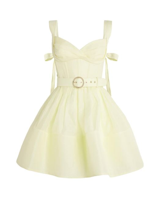 Zimmermann Yellow Corset Mini Dress