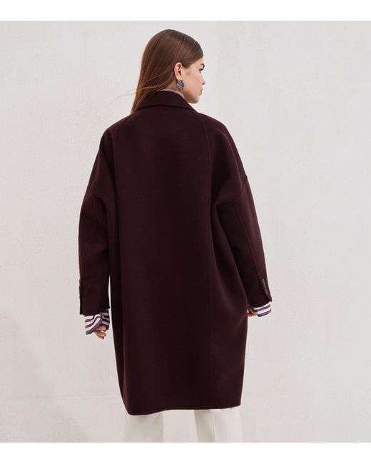 Brunello Cucinelli Red Cashmere Overcoat