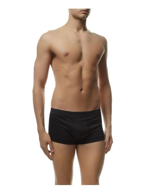 Zimmerli of Switzerland Black 286 Sea Island Trunks for men