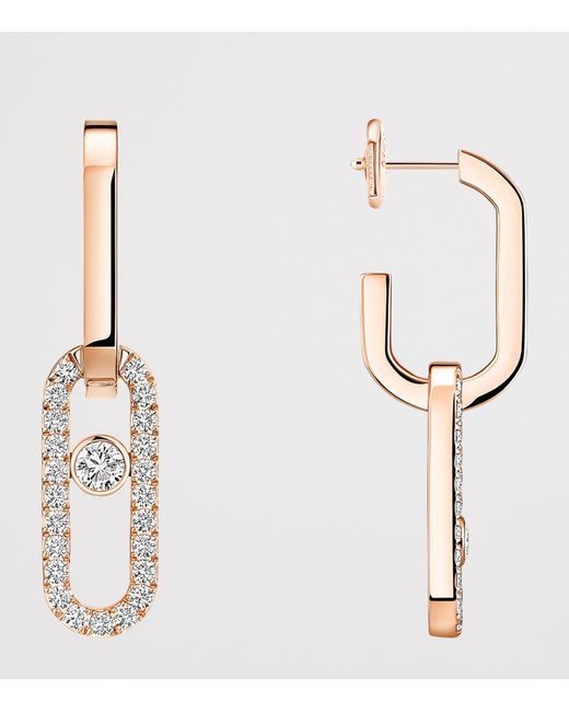 Messika Metallic Move Link And Diamond Drop Earrings