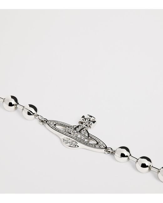 Vivienne Westwood Metallic Thames Mini Bas Relief Bracelet for men