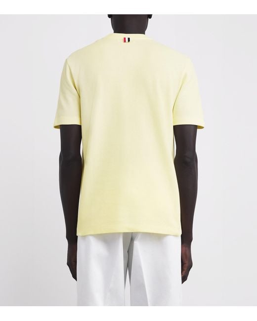 Thom Browne Metallic Cotton 4-Bar T-Shirt for men