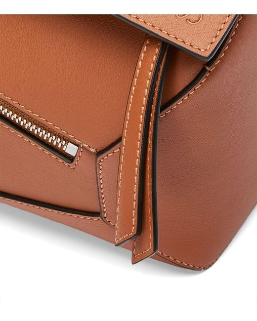 Loewe Brown Small Leather Puzzle Edge Belt Bag for men