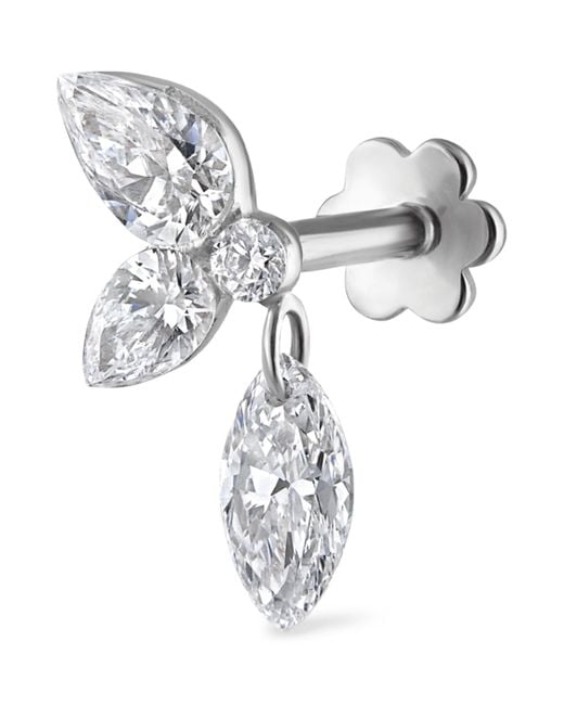 Maria Tash Metallic Grand Marquise Pear Diamond Echo Earring