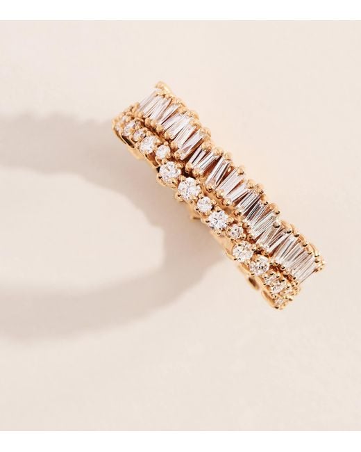 Suzanne Kalan Natural And Diamond Classic Short Stack Eternity Ring