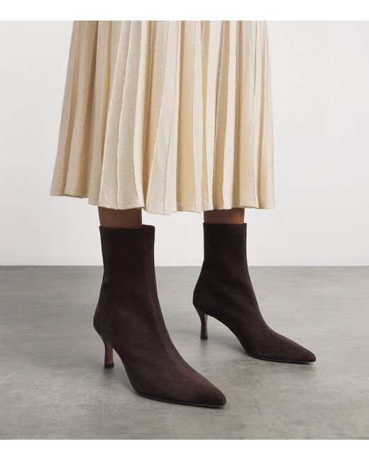 Maje Brown Suede Ankle Boots 75