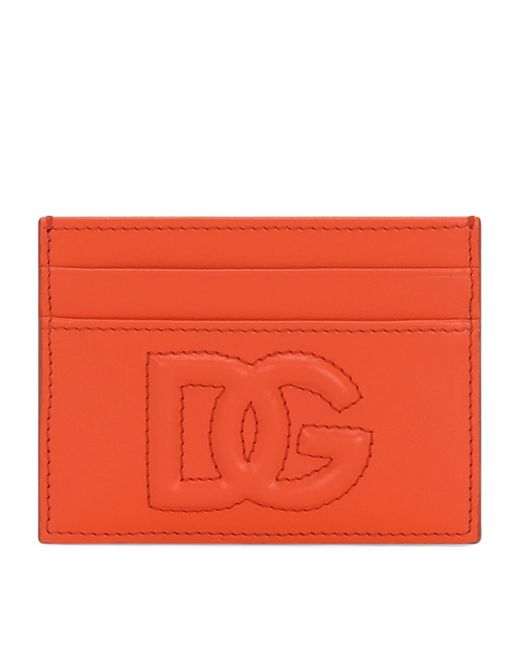 Dolce & Gabbana Red Leather Card Holder