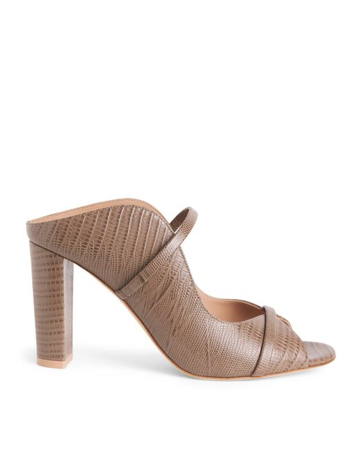 Malone Souliers Brown Croc-Embossed Leather Norah Sandals 85