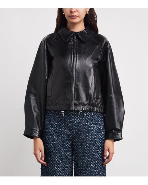 Sandro Black Leather Jacket