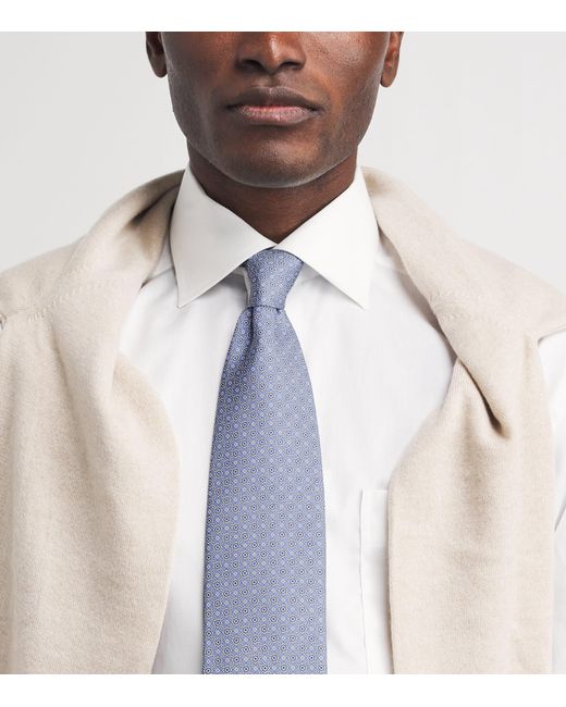 Eton of Sweden Blue Silk Jacquard Tie for men
