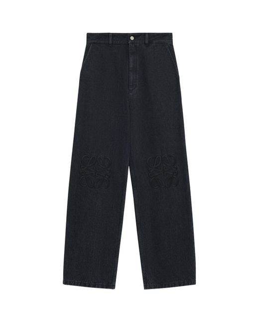 Loewe Blue Anagram Baggy Jeans