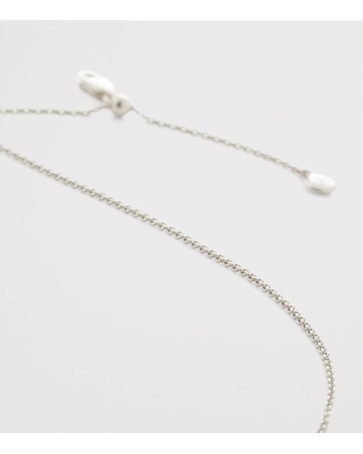 Monica Vinader White Sterling Chain Necklace