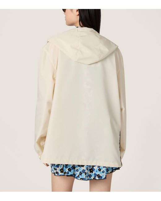 Miu Miu Natural Technical Hooded Jacket