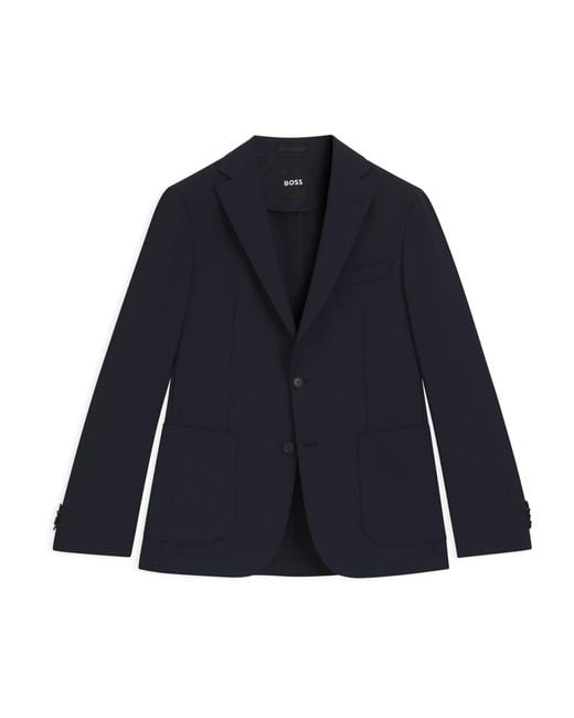 Boss Blue Wool-Blend Blazer for men