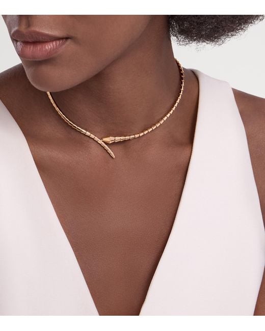 BVLGARI Metallic Serpenti Viper Necklace