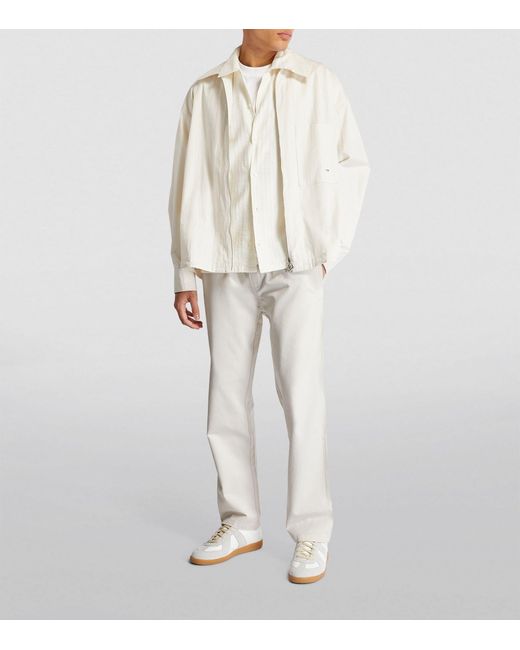 Samsøe & Samsøe White Cotton-blend Jabari Trousers for men