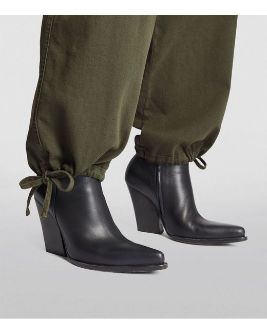 MAX&Co. Green Stretch-cotton Cargo Trousers