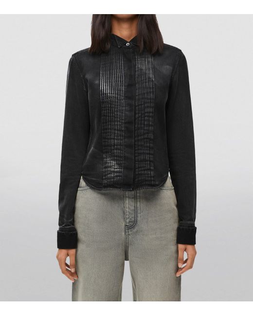 Loewe Black Pleated-Front Shirt