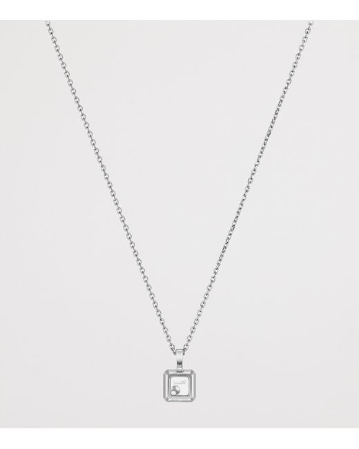 Chopard Metallic And Diamond Happy Diamonds Icons Pendant Necklace