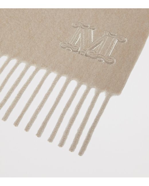 Max Mara White Cashmere Square Scarf