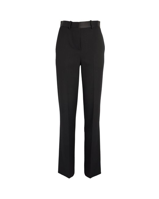 Victoria Beckham Black Wool-blend Tuxedo Trousers