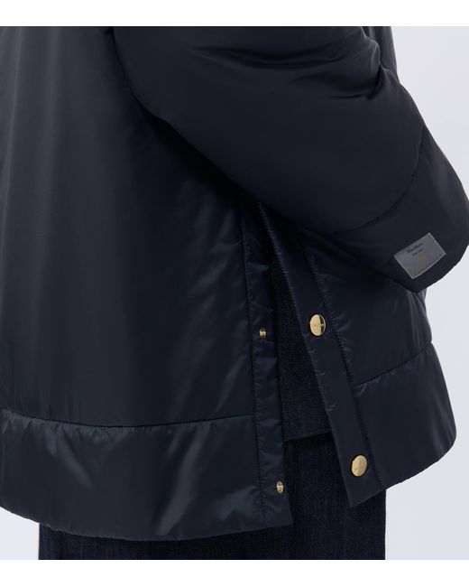 Max Mara Blue Water-Repellent Relaxed Padded Jacket