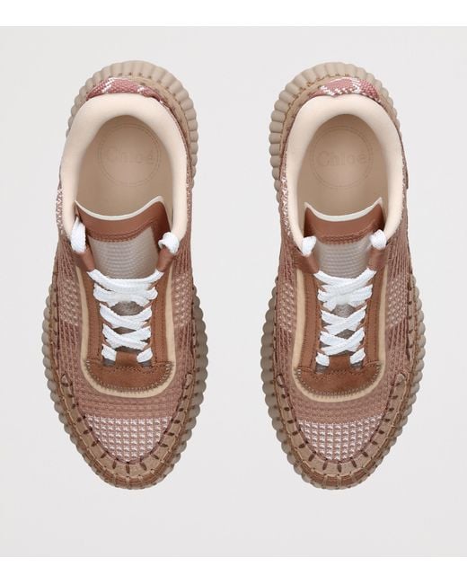 Chloé Brown Nama Runner Sneakers