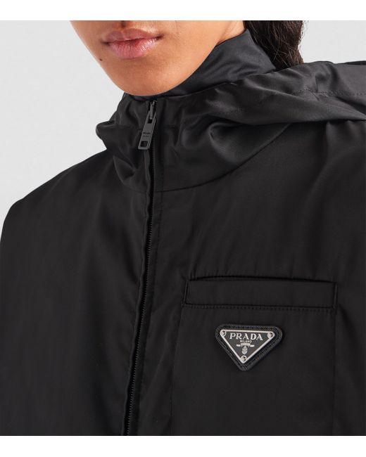 Prada Black Re-Nylon Cropped Jacket