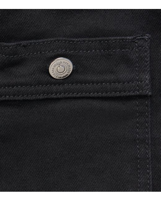 Maje Black High-Rise Straight Jeans