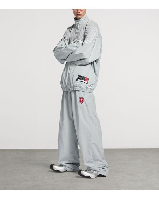 Balenciaga Gray Cotton-Blend Technical Trousers for men