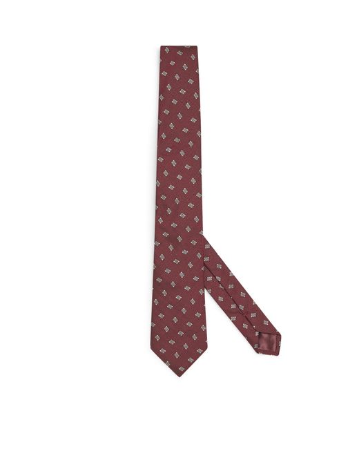 Emporio Armani Brown Silk Jacquard Tie for men