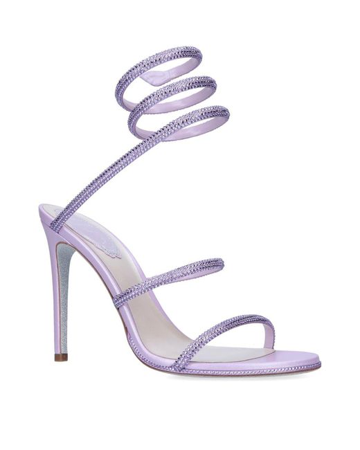 Rene Caovilla Purple Cleo Sandals 105