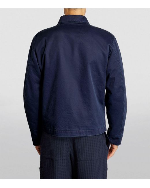 Polo Ralph Lauren Blue Patch-detail Utility Jacket for men